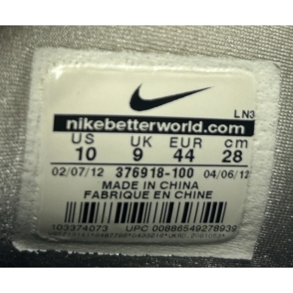Nike Shox BB4 2012 HOH Olympic Vince Carter White Navy Men's Size 10 376918-100